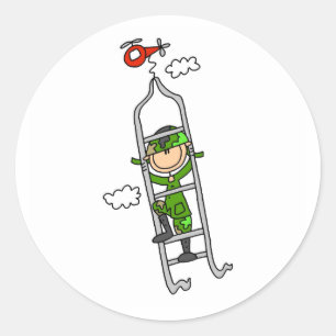 Sticker Rond Manœuvres de soldat
