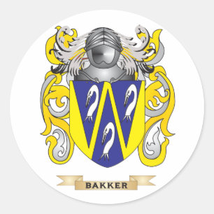 Sticker Rond Manteau de Bakker des bras (crête de famille)