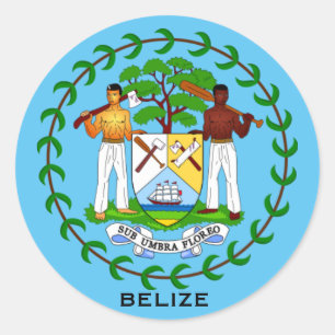 Sticker Rond Manteau de Belize d'autocollant de bras