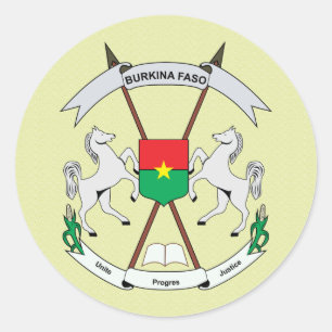 Sticker Rond Manteau de Burkinafaso de détail de bras