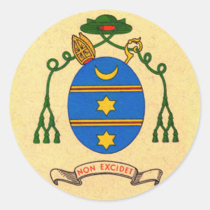 Sticker Rond Manteau de Francis de Sales d'autocollant de saint