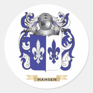 Sticker Rond Manteau de Hansen- (Suède) des bras (crête de