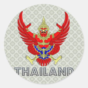 Sticker Rond Manteau de la Thaïlande des bras