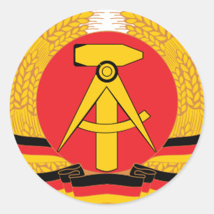 Sticker Rond Manteau de l'Allemagne de l'Est des bras