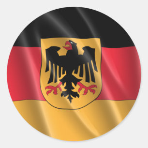 STICKER ROND MANTEAU DE L'ALLEMAGNE DES BRAS