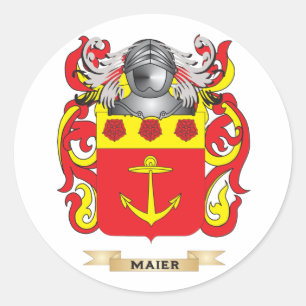 Sticker Rond Manteau de Maier des bras (crête de famille)