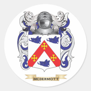 Sticker Rond Manteau de McDermott des bras (crête de famille)
