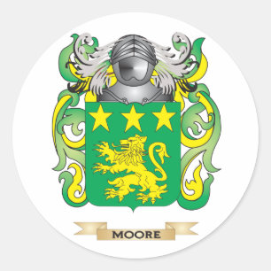 Sticker Rond Manteau de Moore des bras (crête de famille)