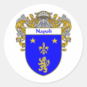 Sticker Rond Manteau de Napoli des bras (enveloppés)
