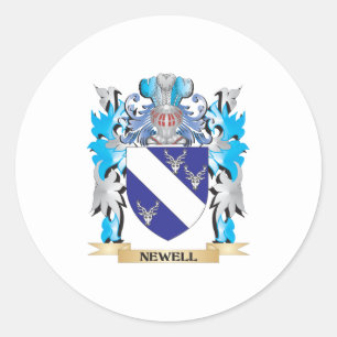 Sticker Rond Manteau de Newell des bras - crête de famille