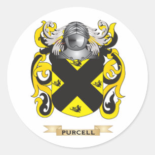 Sticker Rond Manteau de Purcell des bras (crête de famille)