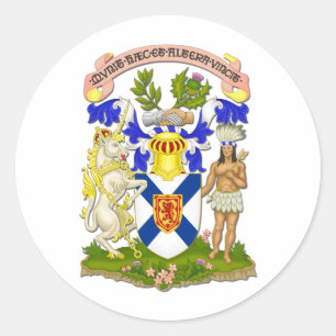 Sticker Rond Manteau des bras de la Nouvelle-Écosse