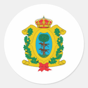Sticker Rond Manteau des bras du symbole de fonctionnaire de