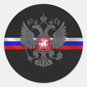 Sticker Rond Manteau des bras russe