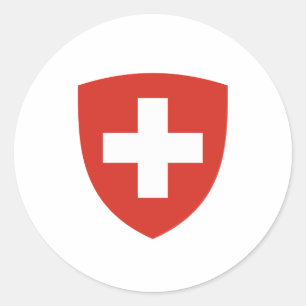 Sticker Rond Manteau des bras suisse
