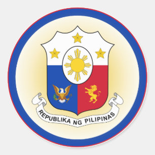 Sticker Rond Manteau des Philippines forme de cercle