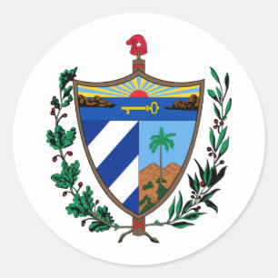 Sticker Rond Manteau du Cuba de CU de bras
