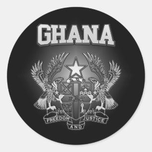 Sticker Rond Manteau du Ghana des bras