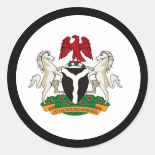 Sticker Rond Manteau du Nigéria des bras