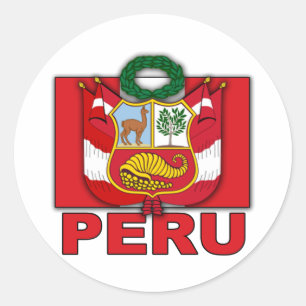 Sticker Rond Manteau du Pérou des bras