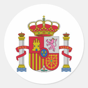 Sticker Rond Manteau officiel de l'Espagne d'Espagnol