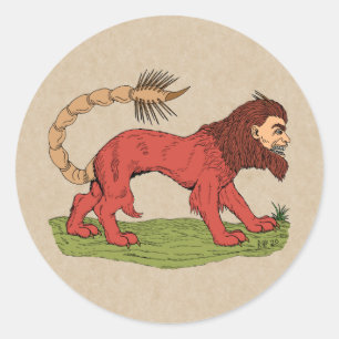 Sticker Rond Manticore