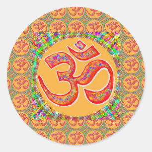 Sticker Rond Mantra OmMantra : Parfait Vêtement Saint Véritable