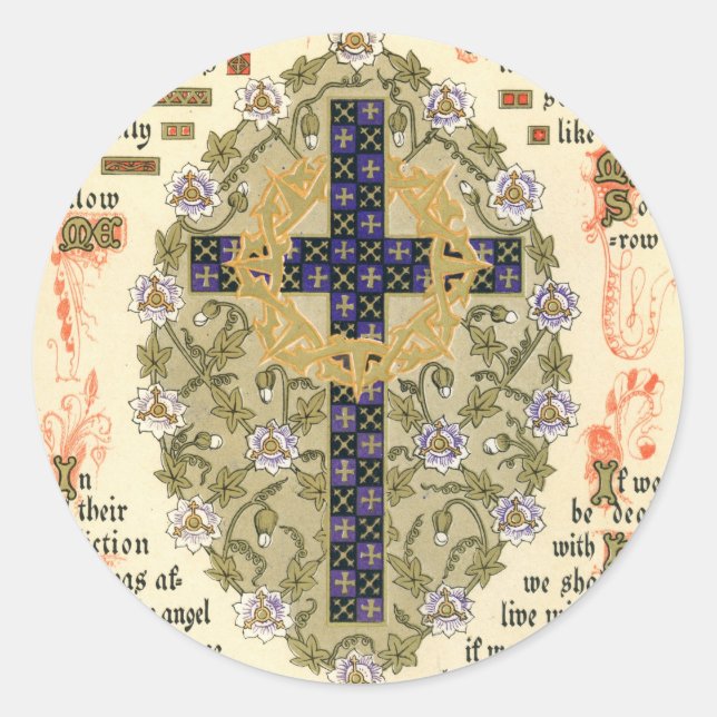 Sticker Rond Manuscrit lumineux pour Septuagesima et Lent (Devant)