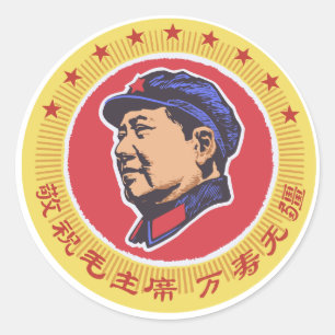 STICKER ROND MAO TZE TUNG
