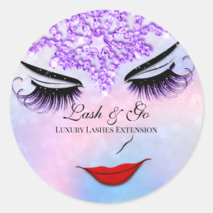 Sticker Rond Maquillage Artiste Lash Extension Beauté Shop Diam