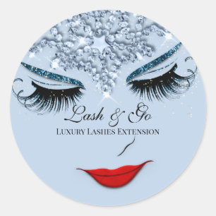 Sticker Rond Maquillage Artiste Lash Extension Lip Princesse Bl