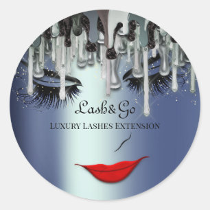Sticker Rond Maquillage Artiste Lash Produits Lèvres Lèvres Smo
