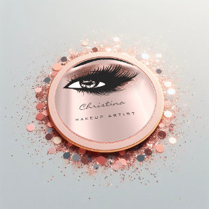 Sticker Rond Maquillage Artiste Parties scintillant Eyelashes B
