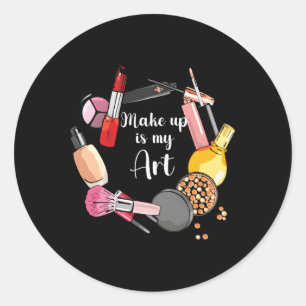 Sticker Rond Maquillage maquillage maquillage beauté