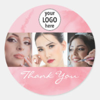 Maquillage Rose Corail Rougeoyant Photo Logo Merci