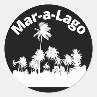 Sticker Rond Mar-A-Lago Floride Palmiers