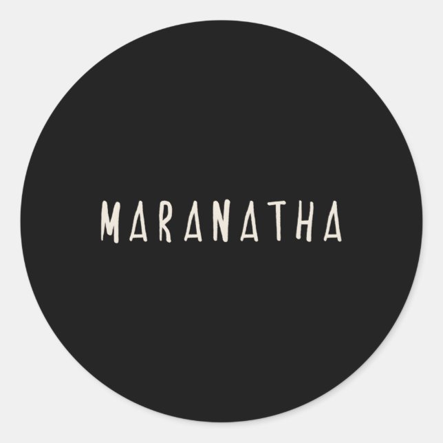 Sticker Rond Maranatha Christian (Devant)