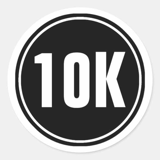 Sticker Rond Marathon 10K en cours (Devant)