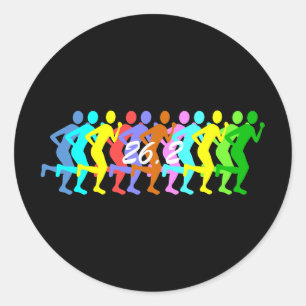Sticker Rond marathon 26,2
