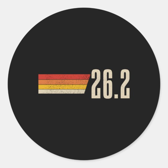 Sticker Rond Marathon Coureur Marathon 262 Miles (Devant)