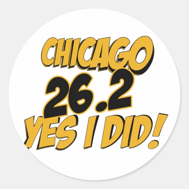 Sticker Rond Marathon de Chicago (Devant)