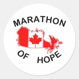 Sticker Rond Marathon d'espoir Terry fox Marathon du Canada