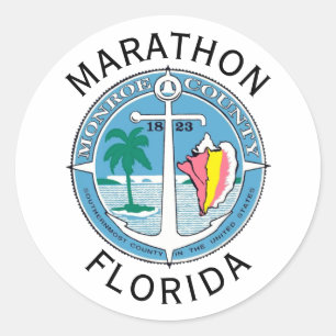 Sticker Rond Marathon - Florida Keys