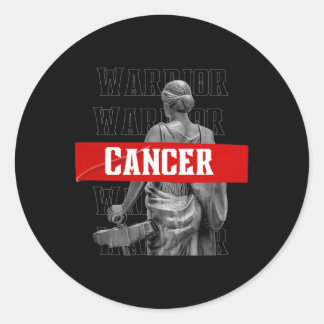 Sticker Rond Marathon T, Guerrier De Sensibilisation Au Cancer 