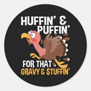 Sticker Rond Marathon Thanksgiving Courir Turquie Automne H Aut