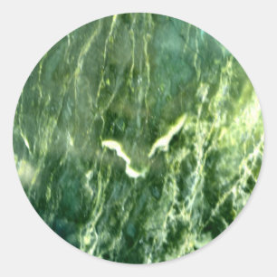 Sticker Rond Marbre Alpi Vert