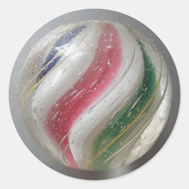 Sticker Rond Marbre artisanal allemand vintage (Devant)