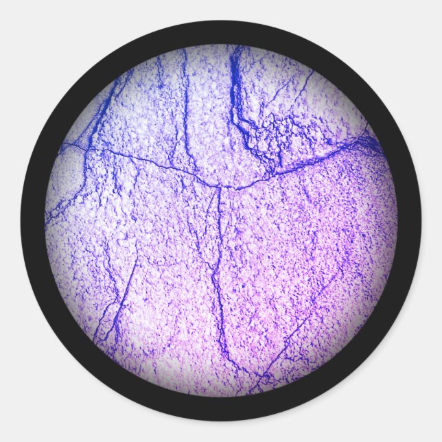 Sticker Rond Marbre bicolore violet (Devant)