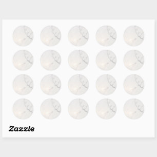 Sticker Rond Marbre blanc