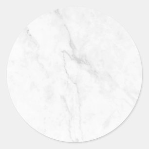 Sticker Rond Marbre Blanc